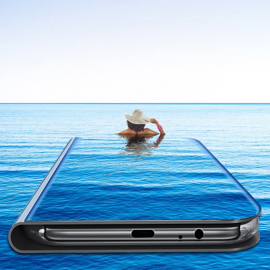 Etui zamykane z klapk Clear View Cover czarny Samsung Galaxy A20s / 2