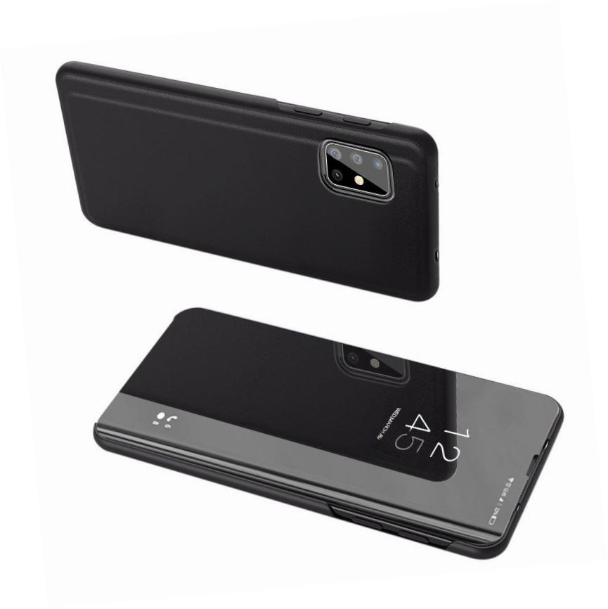 Etui zamykane z klapk� Clear View Cover czarny Samsung Galaxy A51
