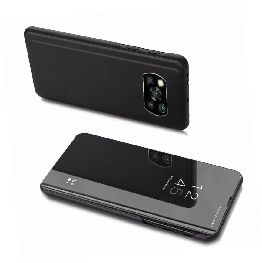 Etui zamykane z klapk� Clear View Cover czarny Xiaomi POCO X3 Pro