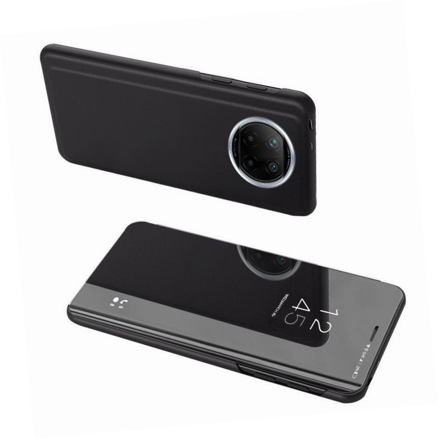 Etui zamykane z klapk� Clear View Cover czarny Xiaomi Redmi Note 9T 5G