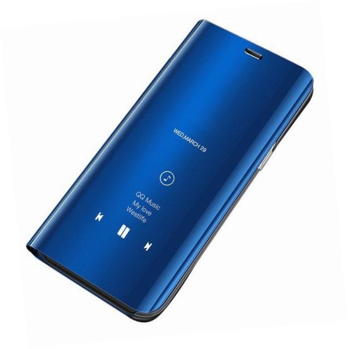 Etui zamykane z klapk Clear View Cover niebieski Huawei Mate 20 Lite