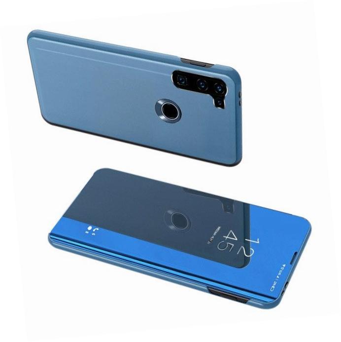 Etui zamykane z klapk Clear View Cover niebieski Motorola Moto G8 Power