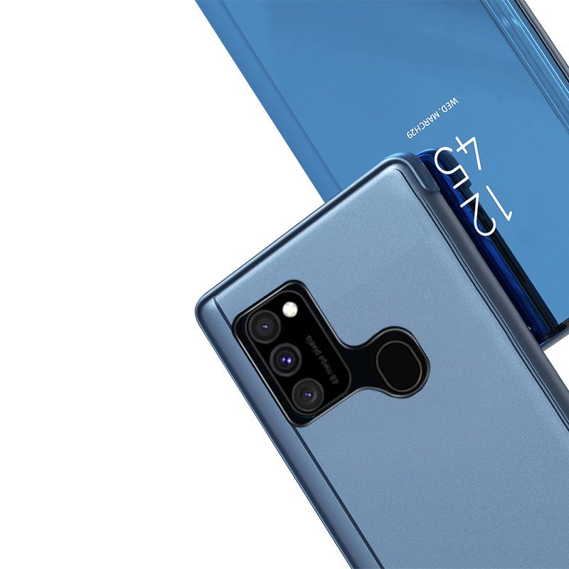 Etui zamykane z klapk Clear View Cover niebieski Samsung Galaxy A12 / 5