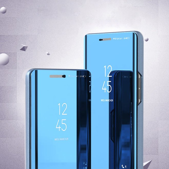 Etui zamykane z klapk Clear View Cover niebieski Samsung Galaxy A12 / 6