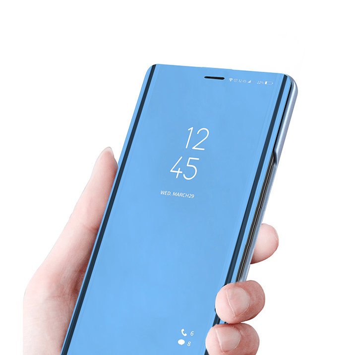 Etui zamykane z klapk Clear View Cover niebieski Samsung Galaxy A12 / 8
