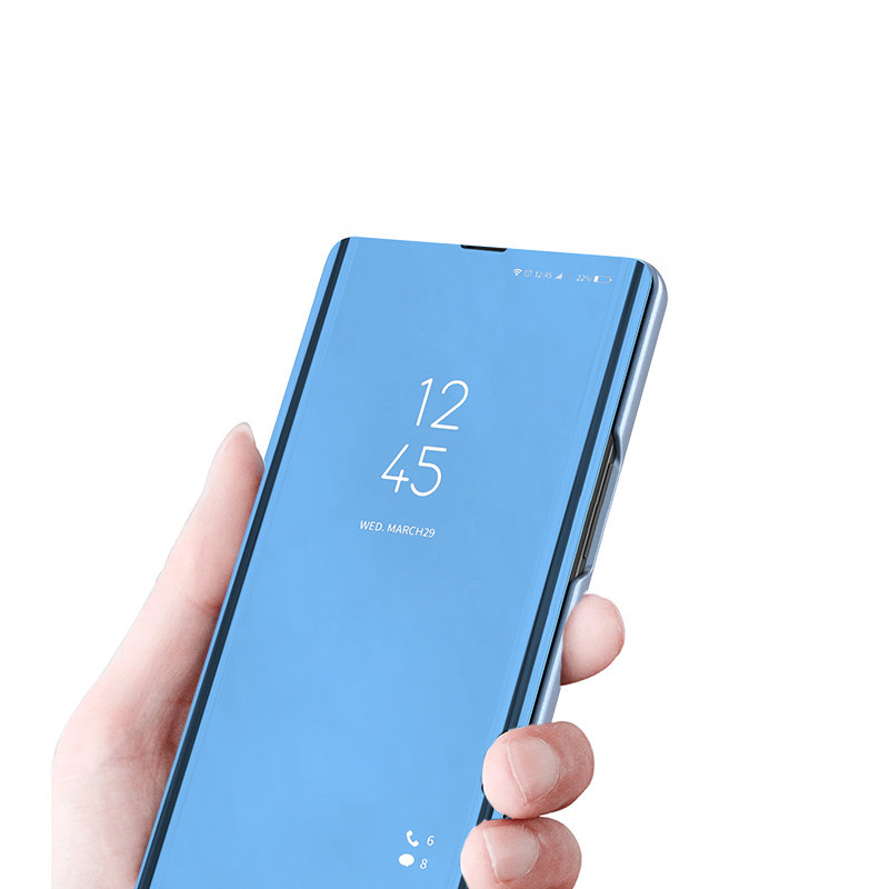Etui zamykane z klapk Clear View Cover niebieski Samsung A22 4G / 8