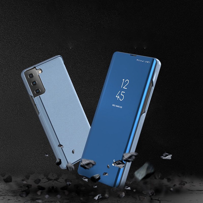 Etui zamykane z klapk� Clear View Cover niebieski Samsung Galaxy S21 5G / 5