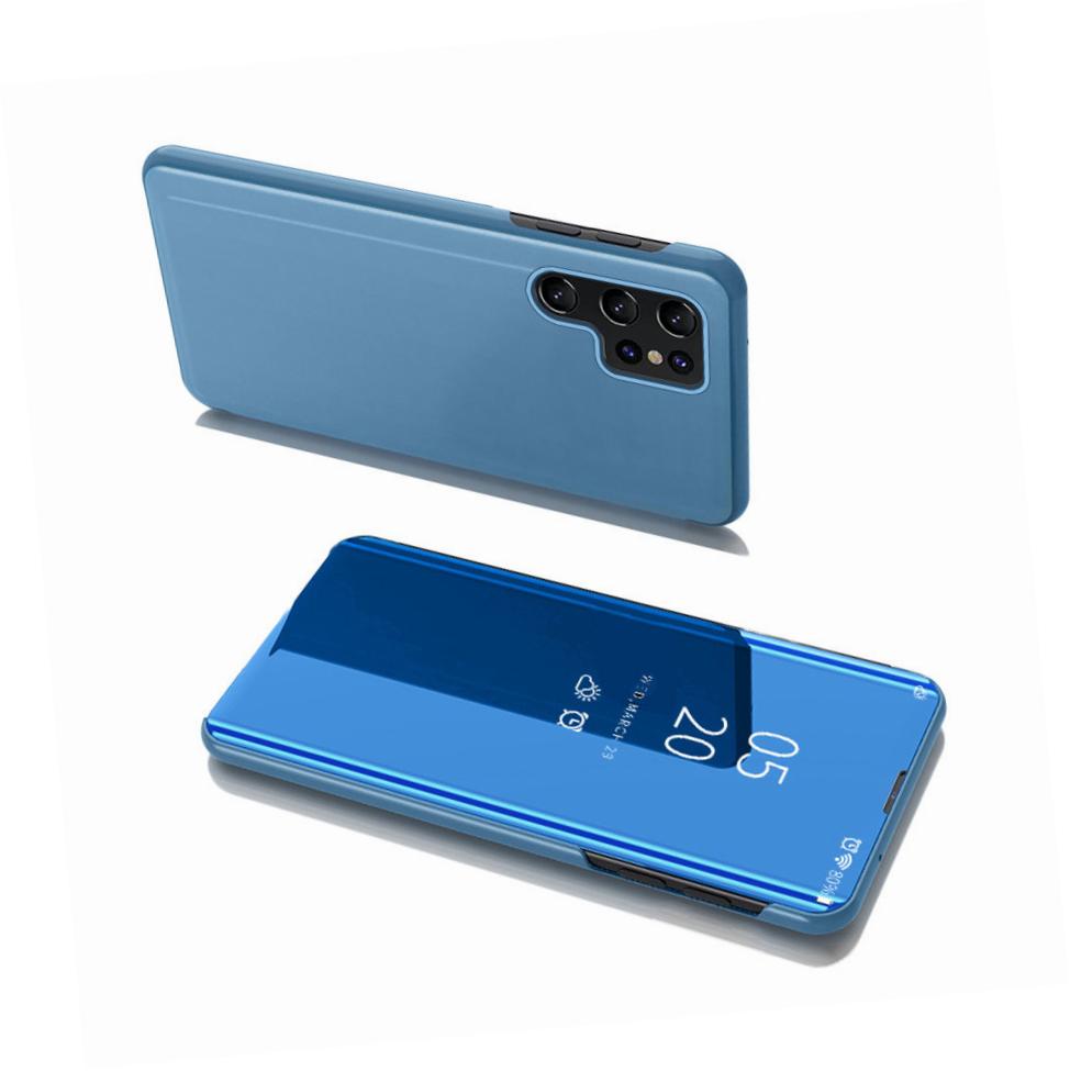 Etui zamykane z klapk Clear View Cover niebieski Samsung Galaxy S22 Ultra