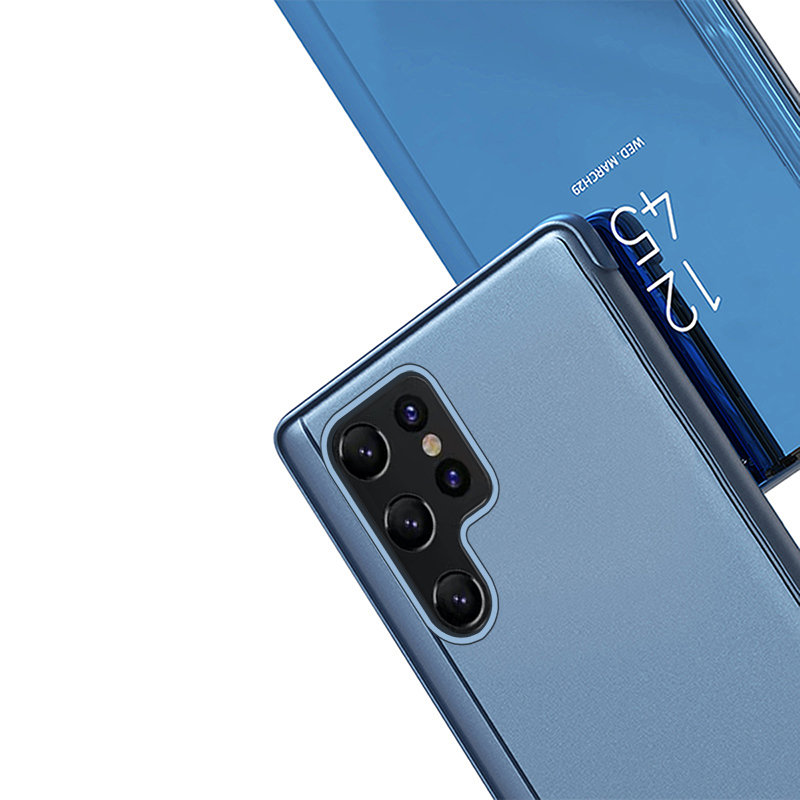 Etui zamykane z klapk Clear View Cover niebieski Samsung Galaxy S22 Ultra / 7