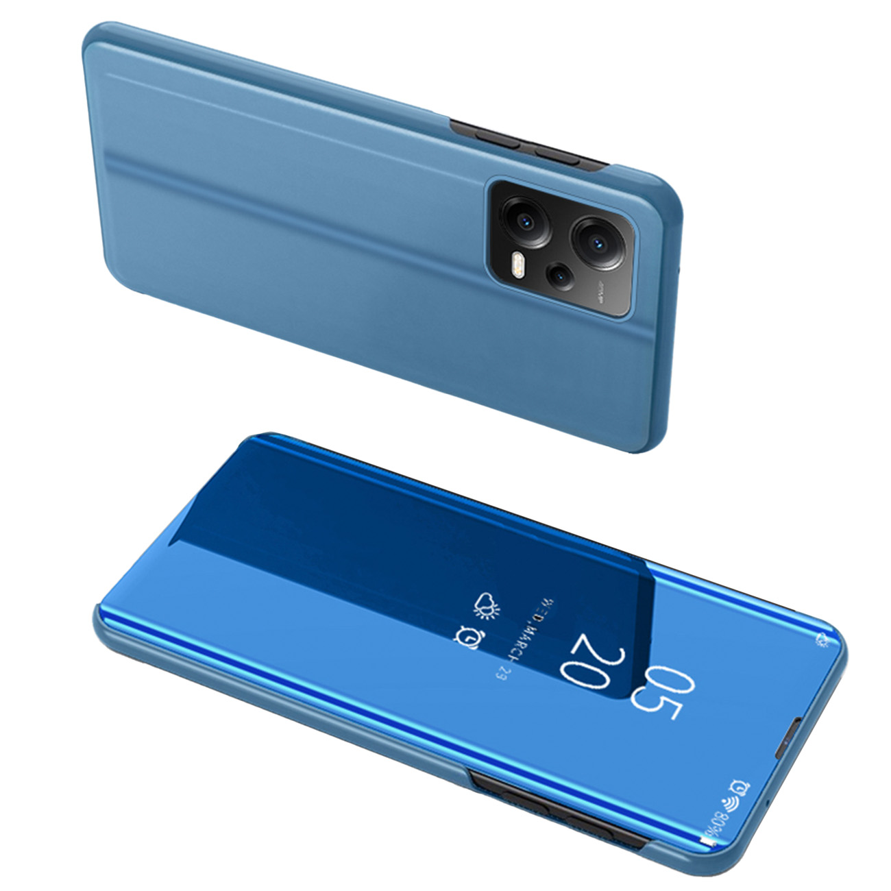 Pokrowiec Clear View niebieski Xiaomi Poco X5 5G