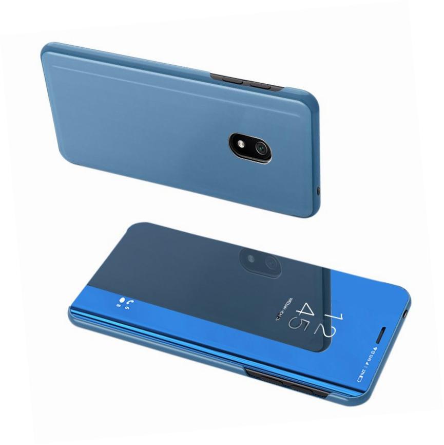 Etui zamykane z klapk� Clear View Cover niebieski Xiaomi Redmi 8A