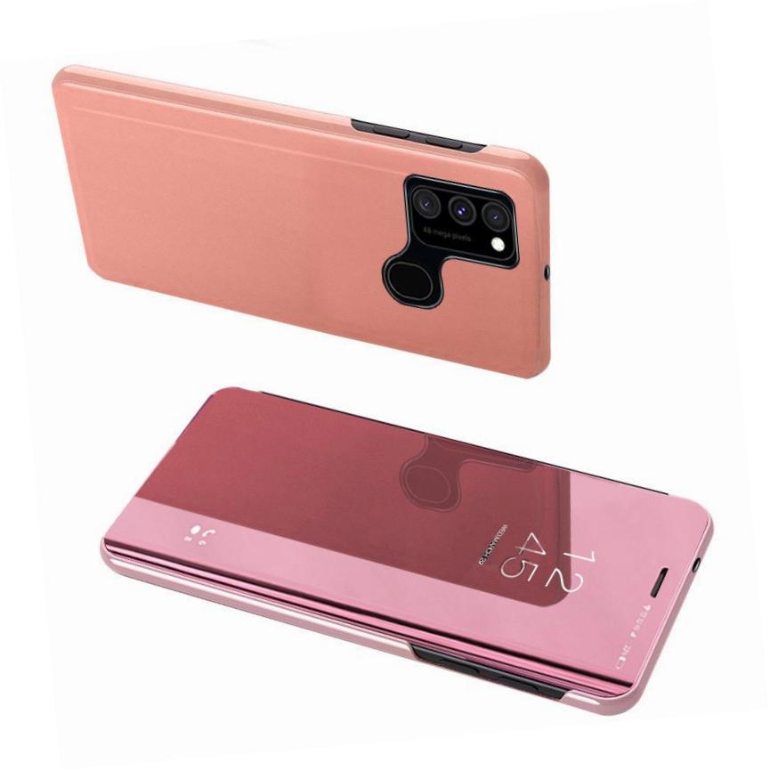 Etui zamykane z klapką Clear View Cover różowy Samsung Galaxy A12 Etui zamykane z klapką Clear View Cover różowy Samsung Galaxy A12