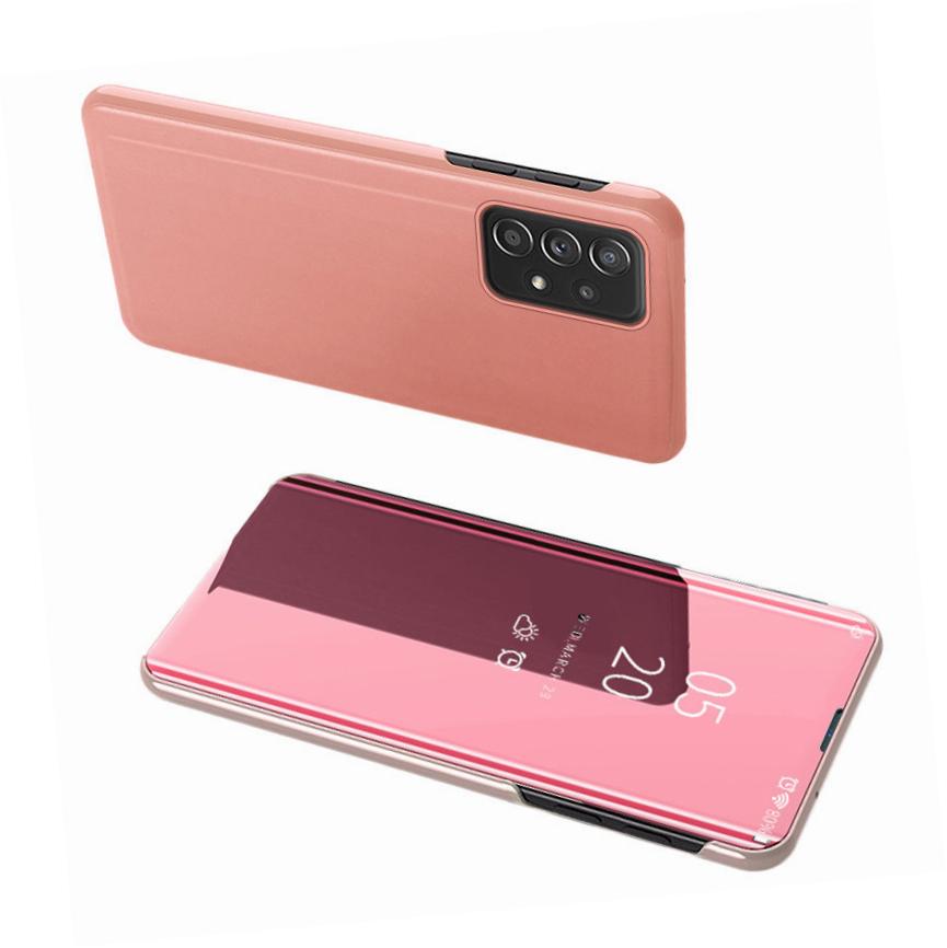 Etui zamykane z klapk� Clear View Cover r�owy Samsung Galaxy A33 5G