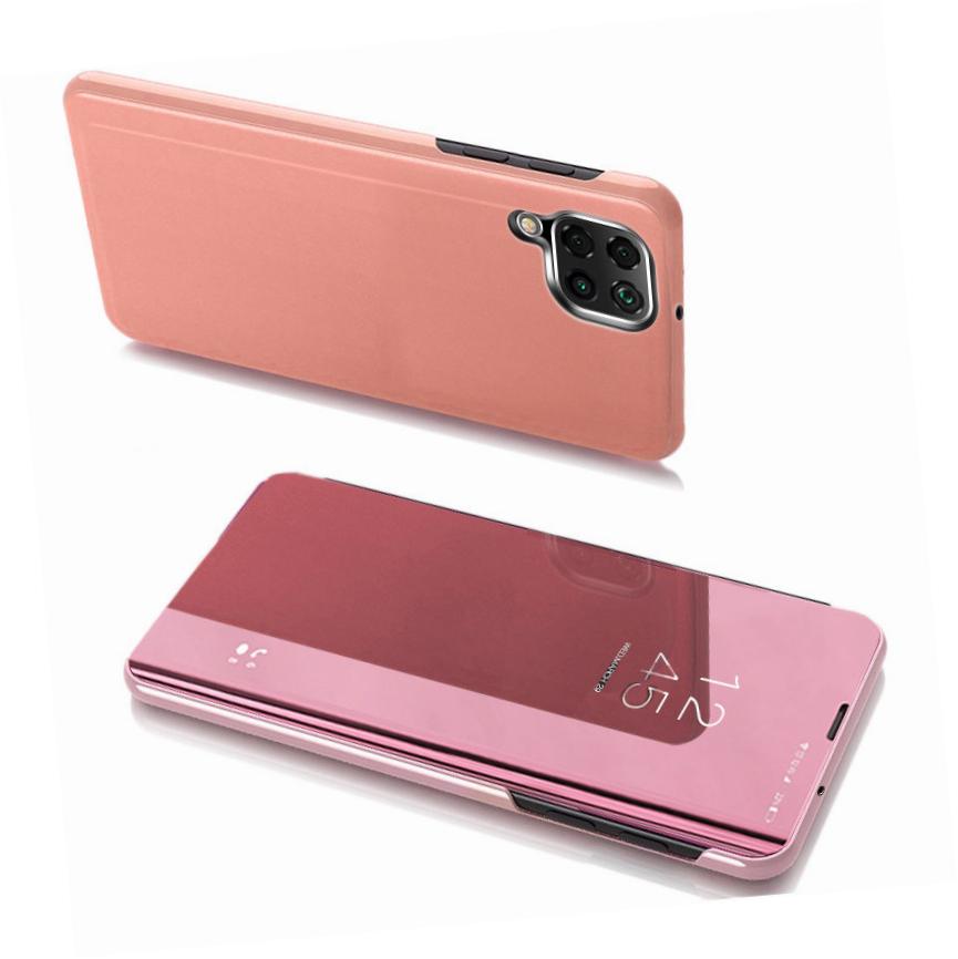Etui zamykane z klapk� Clear View Cover r�owy Samsung Galaxy M22