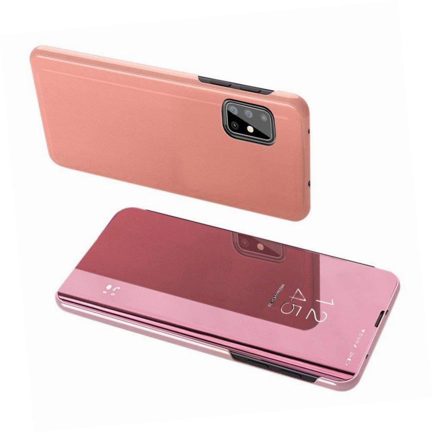 Etui zamykane z klapk� Clear View Cover r�owy Samsung Galaxy M31s
