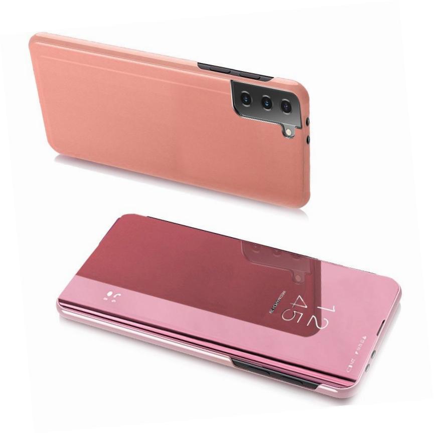 Etui zamykane z klapk� Clear View Cover r�owy Samsung Galaxy S21 Ultra 5G