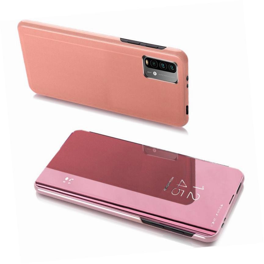 Etui zamykane z klapk� Clear View Cover r�owy Xiaomi Redmi 9T