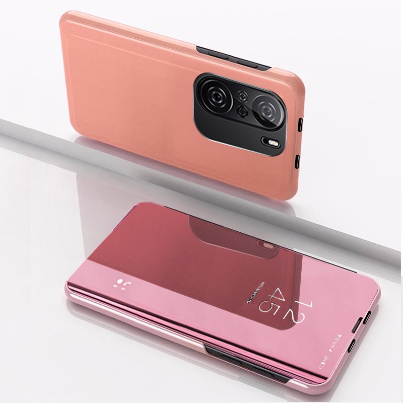 Etui zamykane z klapk� Clear View Cover r�owy Xiaomi Redmi K40 / 2