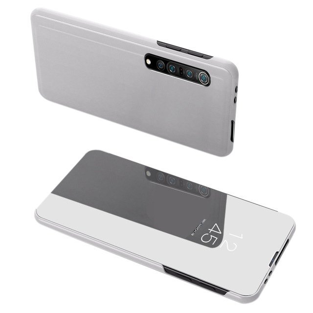 Pokrowiec Clear View srebrny Xiaomi Mi Note 10