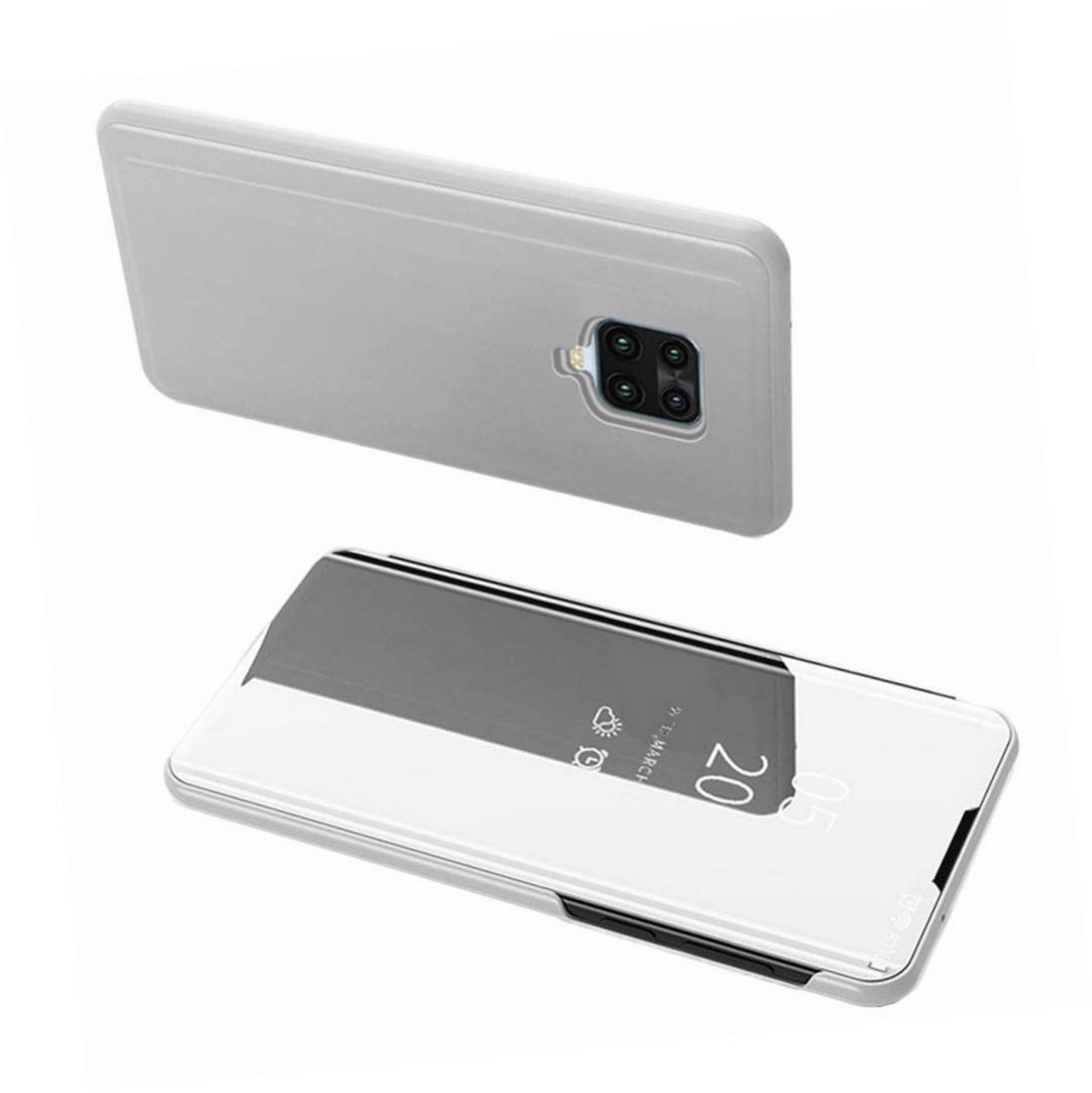 Etui zamykane z klapk� Clear View Cover srebrny Xiaomi Redmi 10X 4G