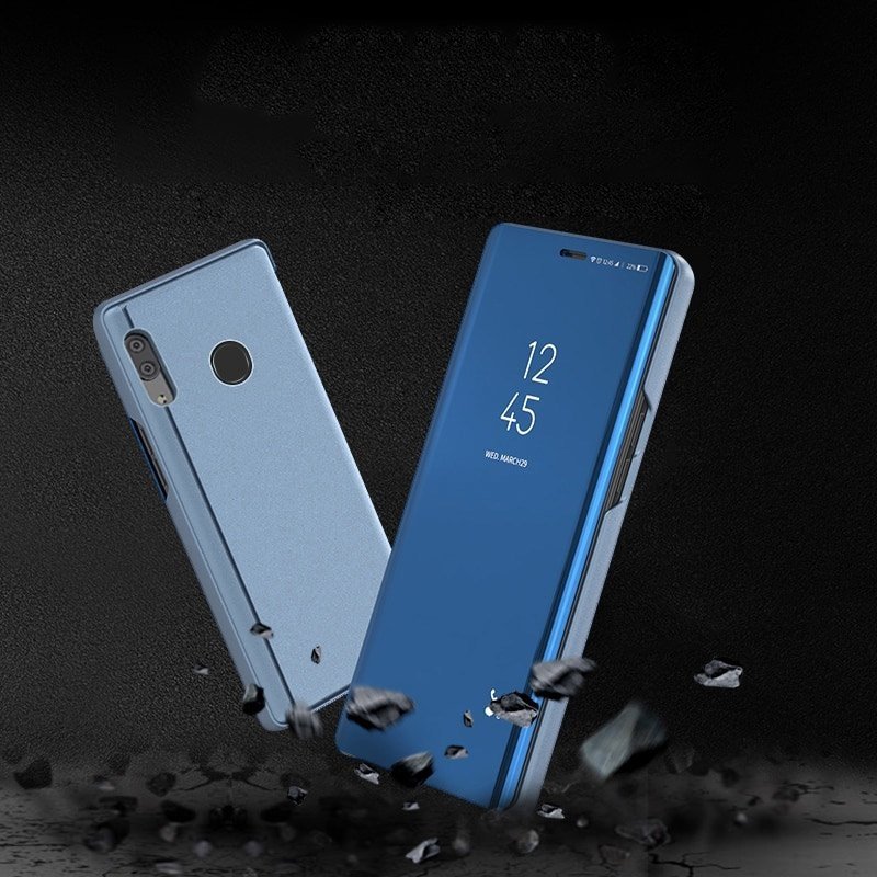 Etui zamykane z klapk� Clear View Cover z�oty Huawei Y7 (2019) / 6
