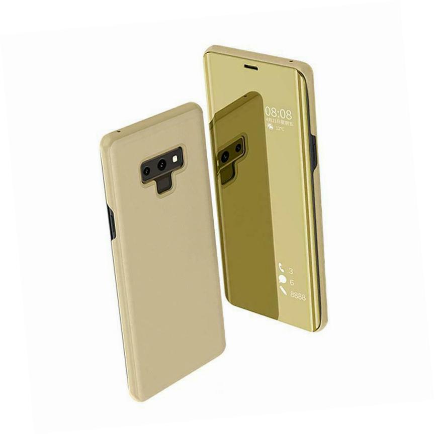 Etui zamykane z klapk� Clear View Cover z�oty Samsung A72