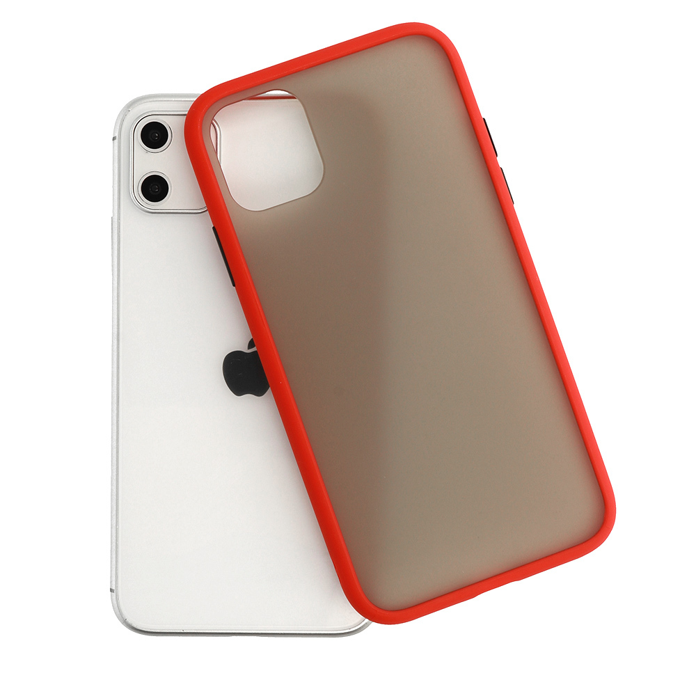 Pokrowiec Color Button czerwony Apple iPhone X / 8