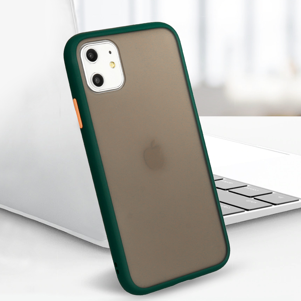 Pokrowiec Color Button zielony Apple iPhone 11 Pro / 9