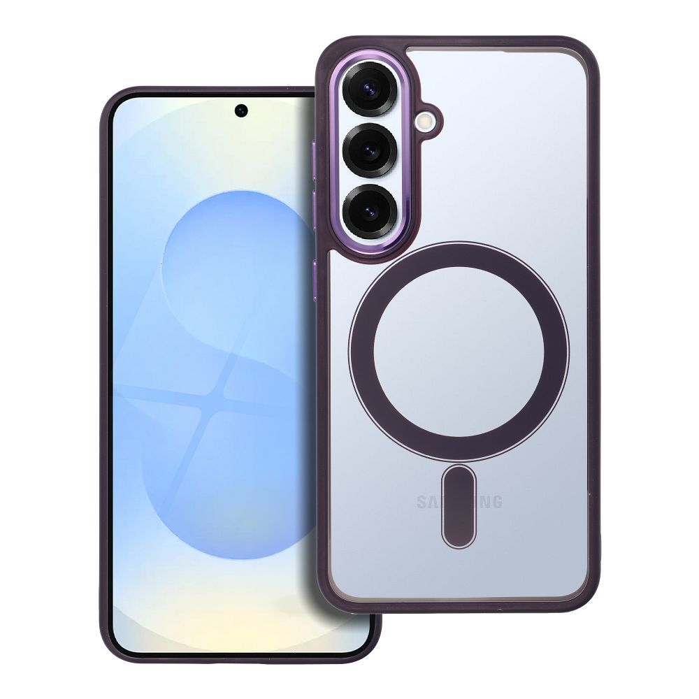 Pokrowiec Color Edge Mag Cover MagSafe fioletowy Samsung Galaxy S25