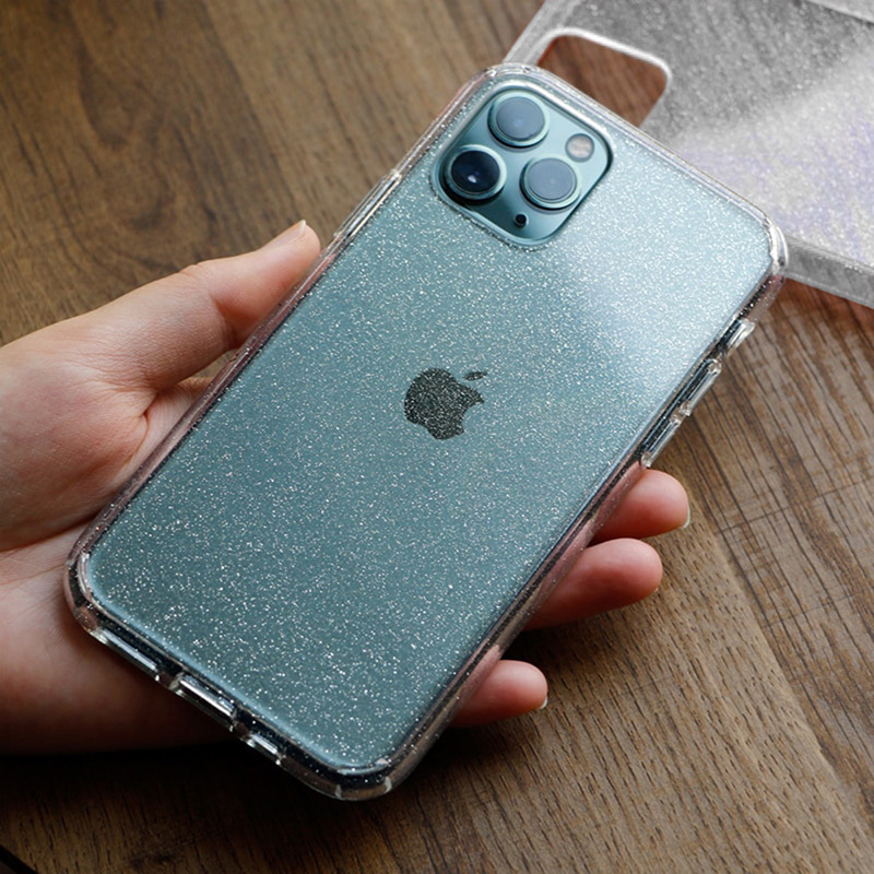 Pokrowiec Crystal Glitter Case srebrny Apple iPhone 12 Pro Max / 10