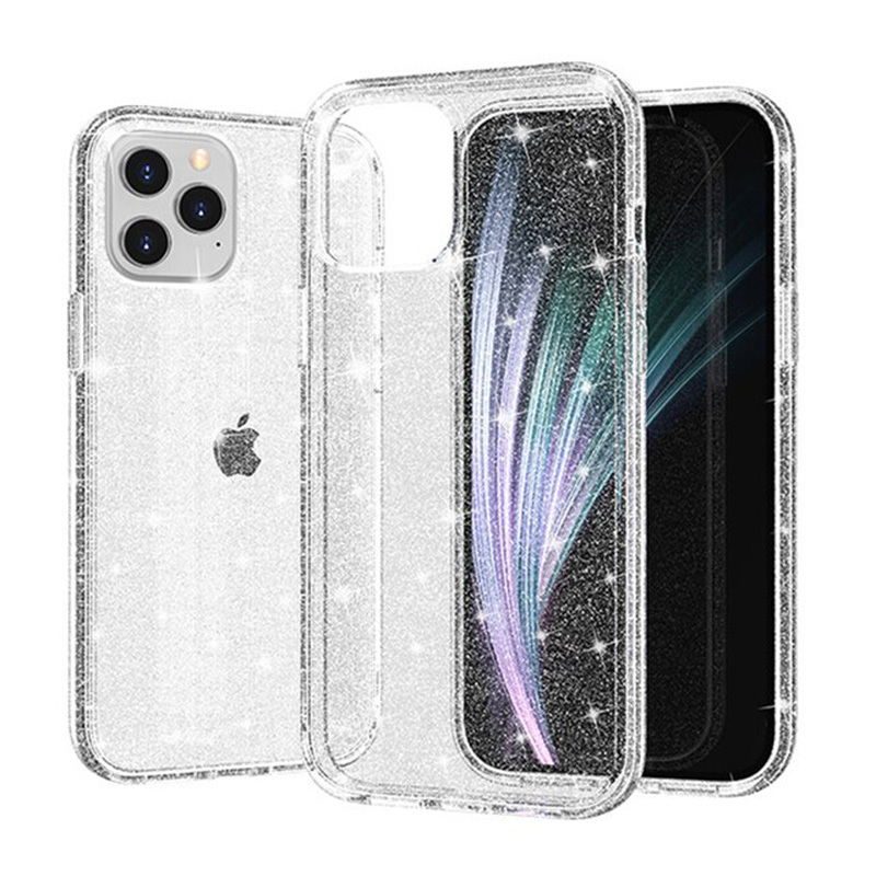Pokrowiec Crystal Glitter Case srebrny Apple iPhone 12 Pro Max / 2