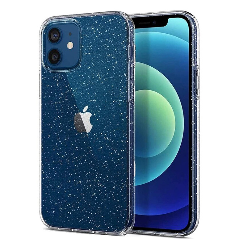 Pokrowiec Crystal Glitter Case srebrny Apple iPhone 12