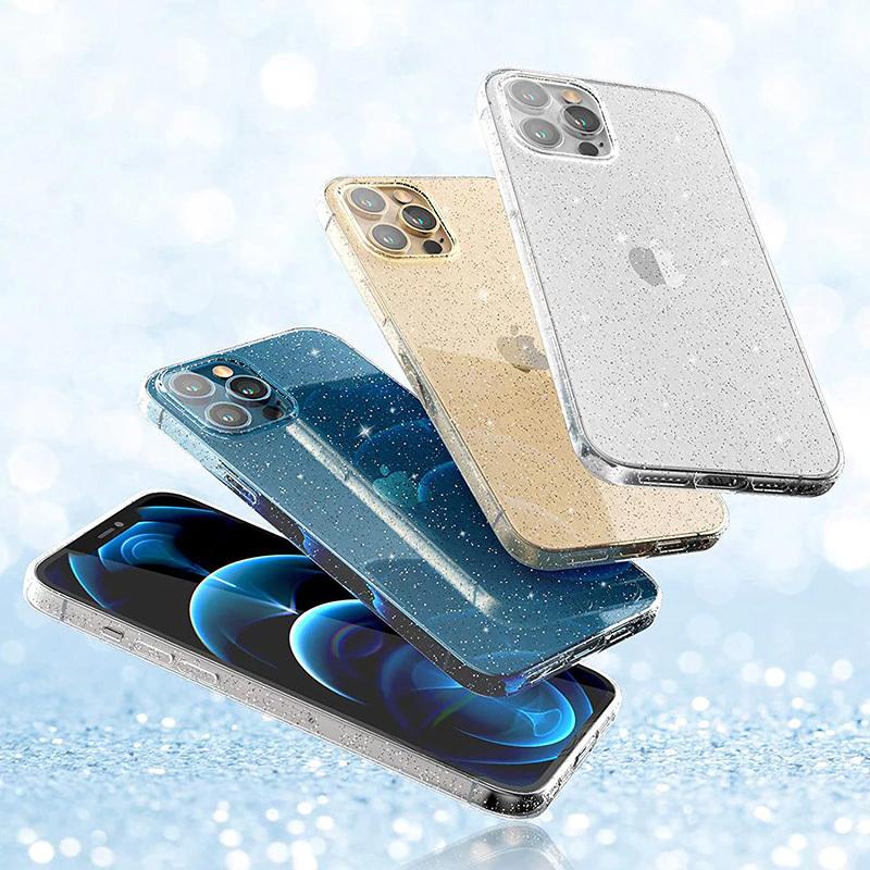 Pokrowiec Crystal Glitter Case srebrny Apple iPhone 14 Pro Max / 10