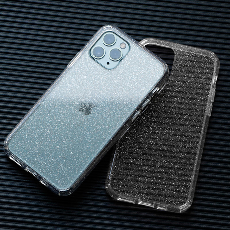 Pokrowiec Crystal Glitter Case srebrny Apple iPhone 14 Pro Max / 2