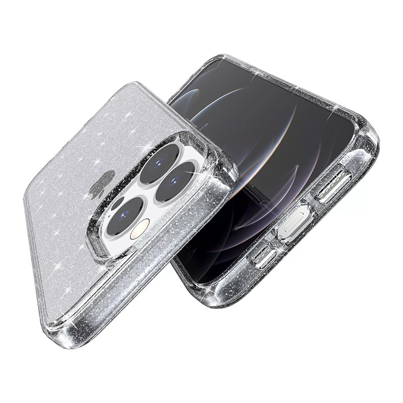 Pokrowiec Crystal Glitter Case srebrny Apple iPhone 14 Pro Max / 8