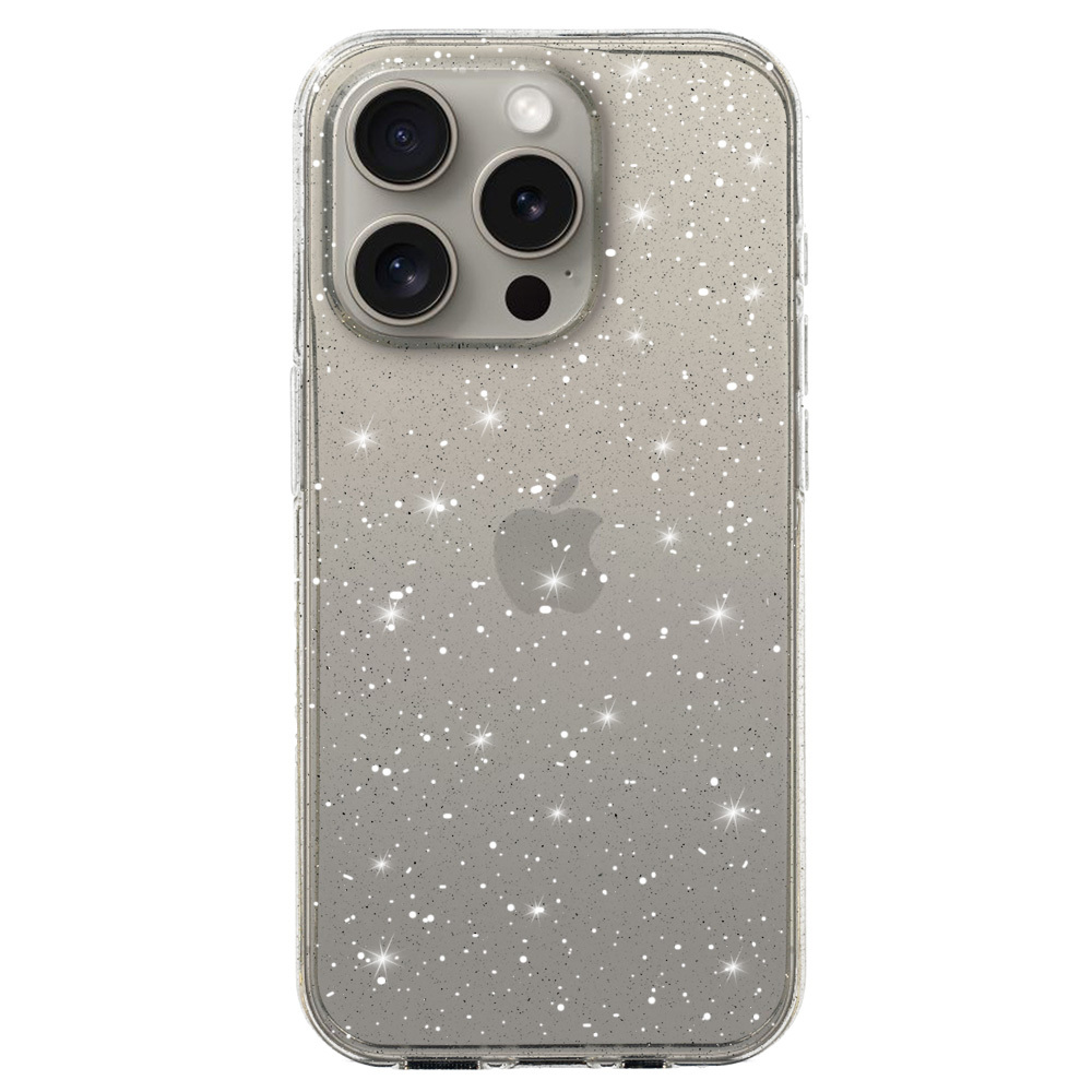 Pokrowiec Crystal Glitter Case srebrny Apple iPhone 16 / 2