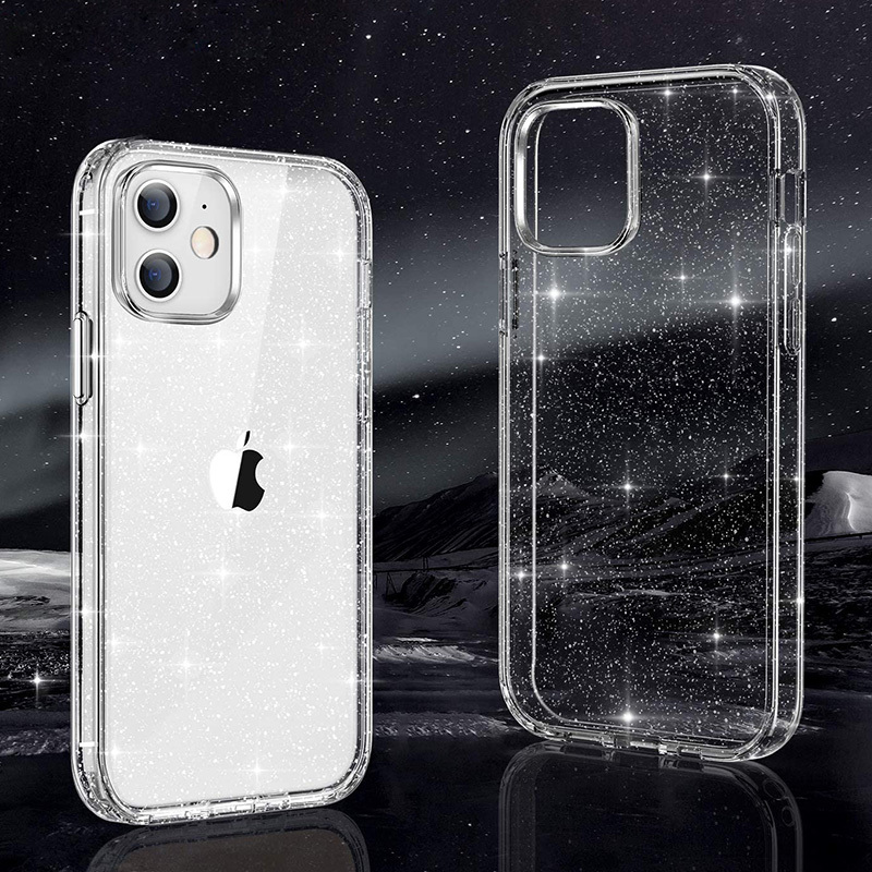 Pokrowiec Crystal Glitter Case srebrny Apple iPhone SE 2022 / 3