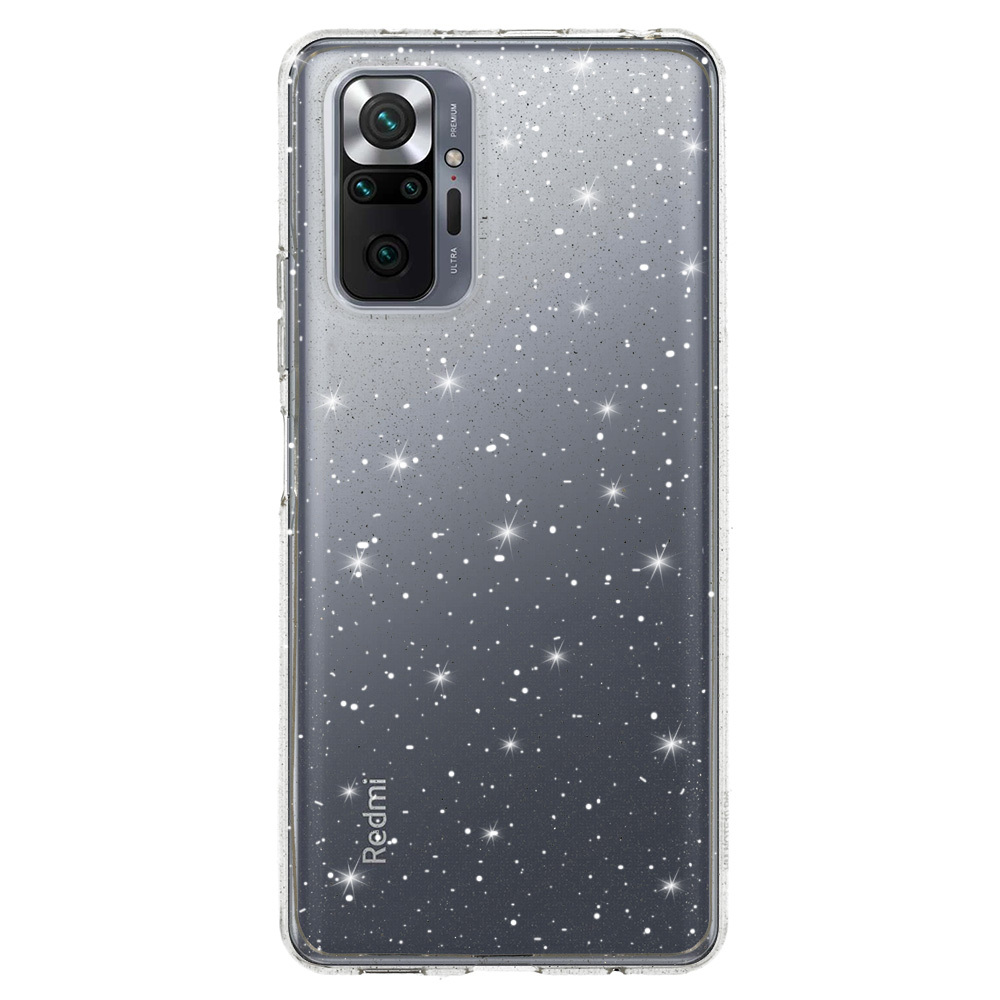 Pokrowiec Crystal Glitter Case srebrny Xiaomi Redmi Note 10 Pro Max / 2 Pokrowiec Crystal Glitter Case srebrny Xiaomi Redmi Note 10 Pro Max / 2