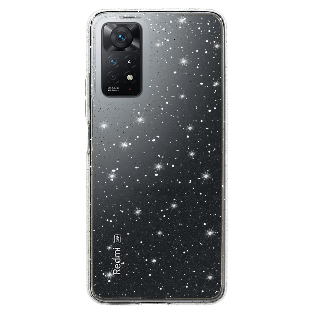 Pokrowiec Crystal Glitter Case srebrny Xiaomi Redmi Note 11 Pro 5G / 2