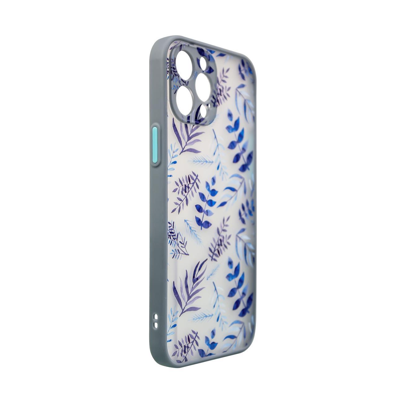 Pokrowiec Design Case Kwiaty ciemnoniebieski Samsung A52 4G / 3