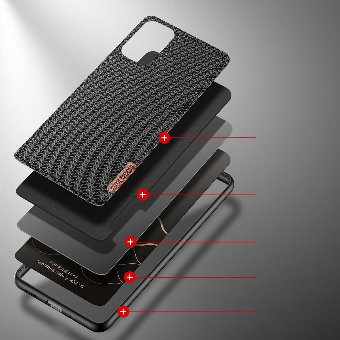 Pokrowiec Dux Ducis Fino czarny Samsung Galaxy M52 5G / 3 Pokrowiec Dux Ducis Fino czarny Samsung Galaxy M52 5G / 3