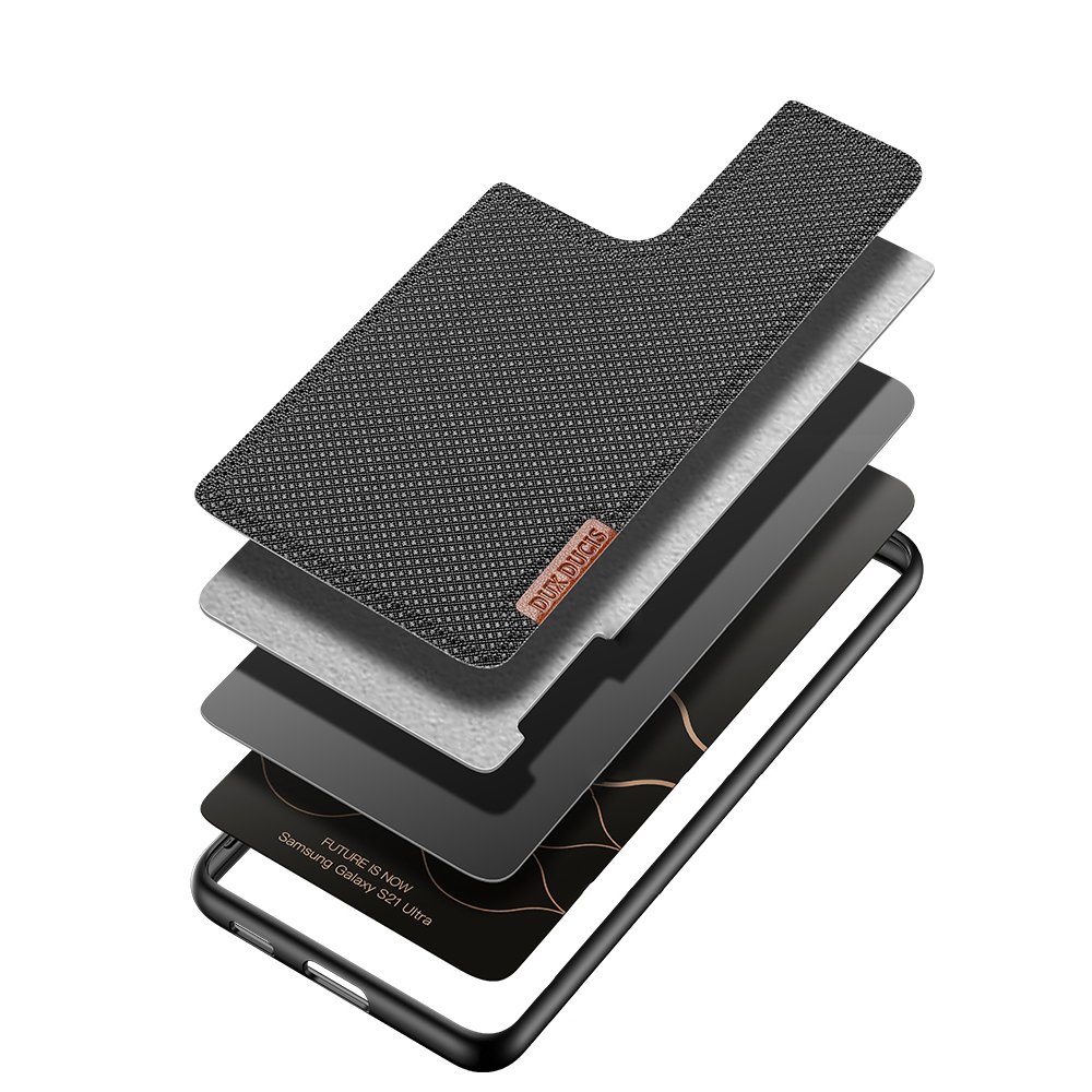 Pokrowiec Dux Ducis Fino czarny Samsung Galaxy S21 Ultra 5G / 7
