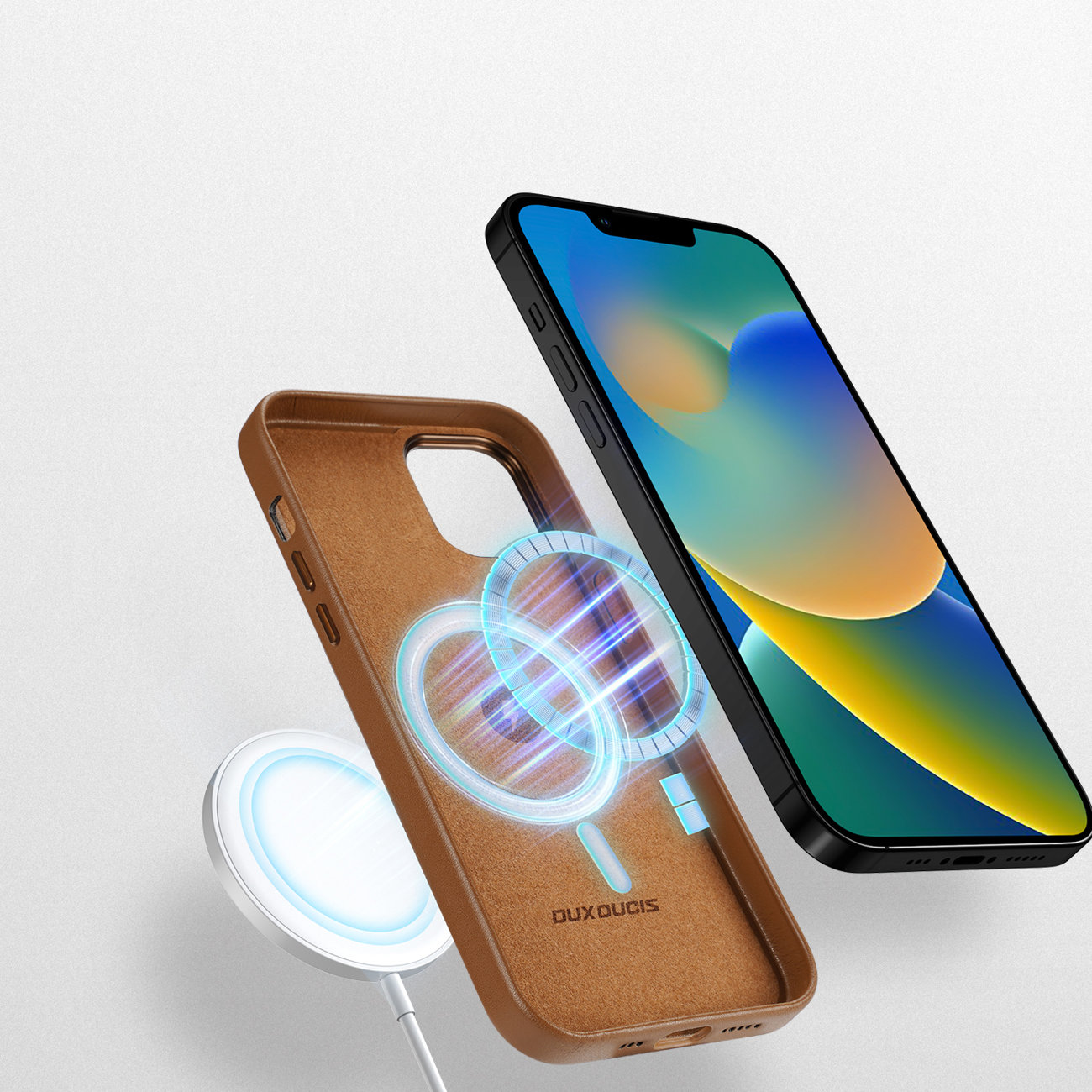 Pokrowiec Dux Ducis Grit MagSafe br�zowy Apple iPhone 14 / 3