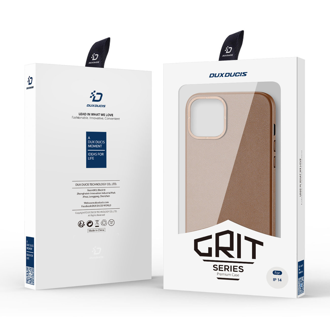 Pokrowiec Dux Ducis Grit MagSafe brzowy Apple iPhone 14 / 5