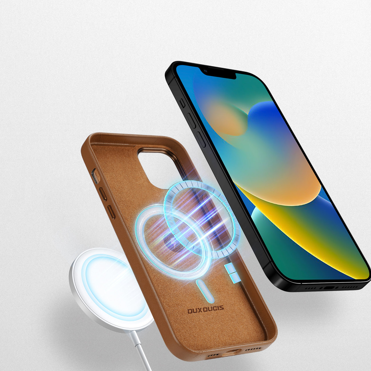 Pokrowiec Dux Ducis Grit MagSafe br�zowy Apple iPhone 14 Plus / 3