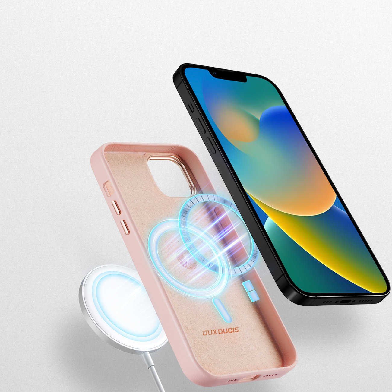 Pokrowiec Dux Ducis Grit MagSafe r�owy Apple iPhone 14 / 3