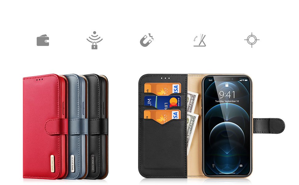 Pokrowiec Dux Ducis Hivo czarny Apple iPhone 12 Pro / 8