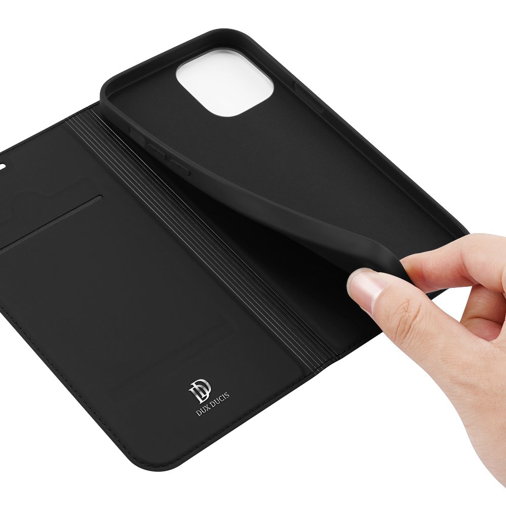 Etui zamykane z klapk i magnesem Dux Ducis Skin Pro czarny Apple iPhone 12 Pro / 9