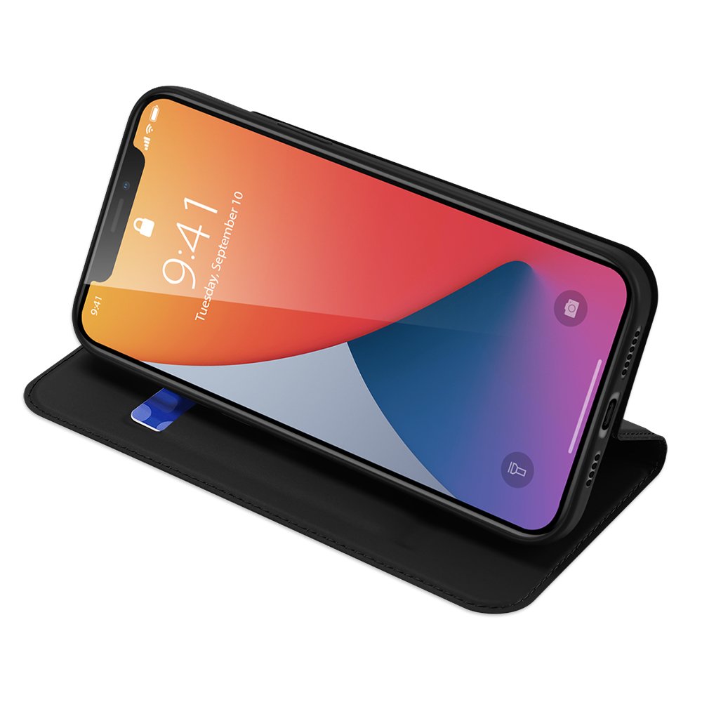 Etui zamykane z klapk� i magnesem Dux Ducis Skin Pro czarny Apple iPhone 12 Pro Max / 6