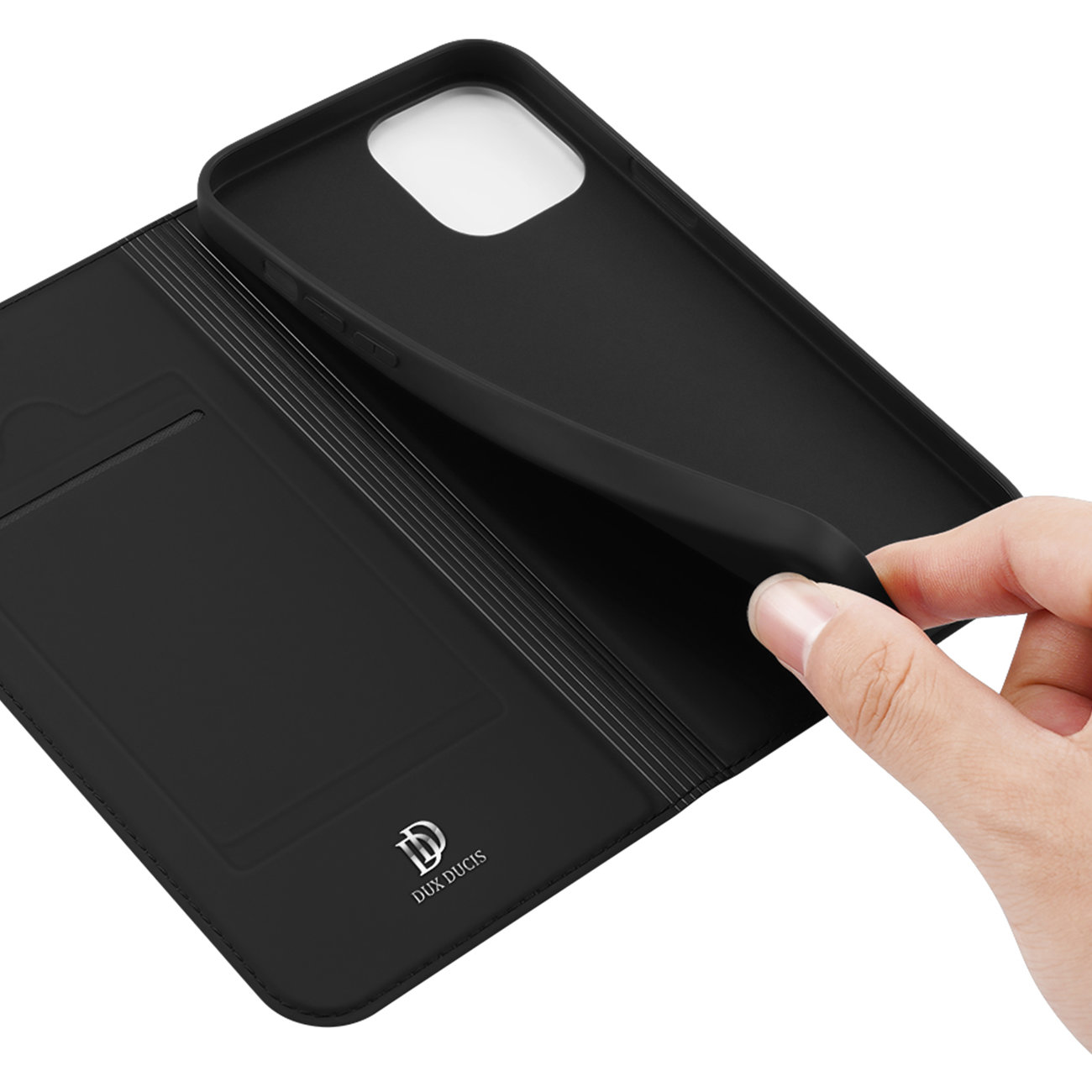 Etui zamykane z klapk i magnesem Dux Ducis Skin Pro czarny Apple iPhone 13 / 7